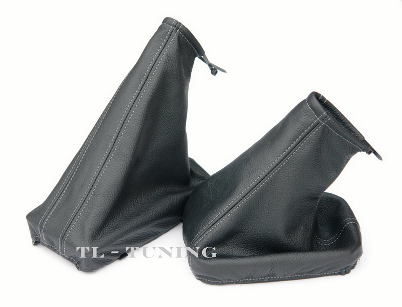 Produktbild von Schaltsack Aus Leder Für Opel Corsa C (Bj. 2000-2006) – Schwarz Mit Blauem Zierfaden, Tuning-Upgrade